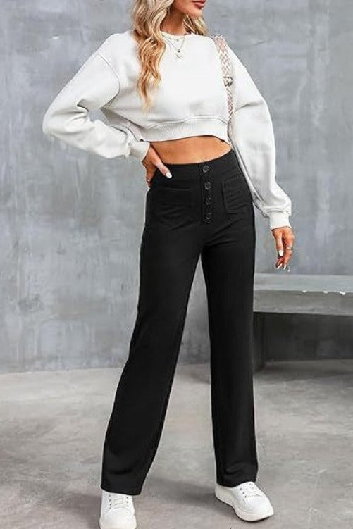 Frieda | High-Waist-Hose mit Weitem Bein