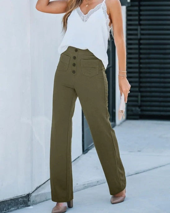 Frieda | High-Waist-Hose mit Weitem Bein